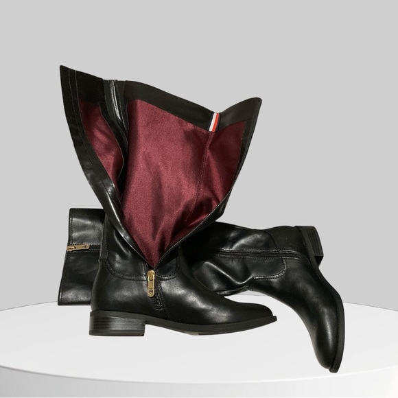 NEW Tommy Hilfiger Black Boots - Picture 2 of 6